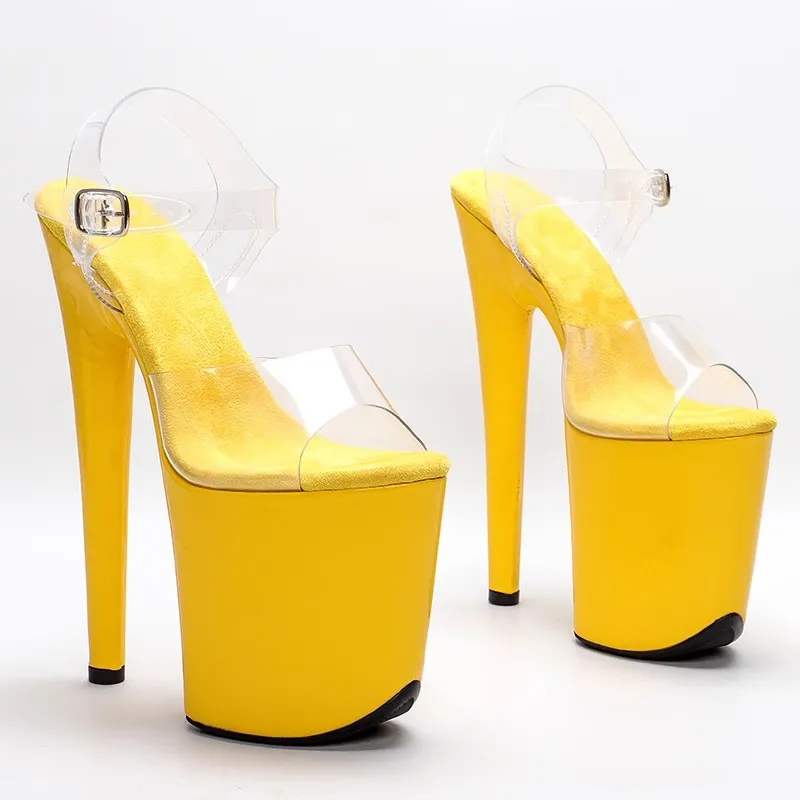 

Женские босоножки на высоком каблуке 20 см/8 дюймов, из ПВХ