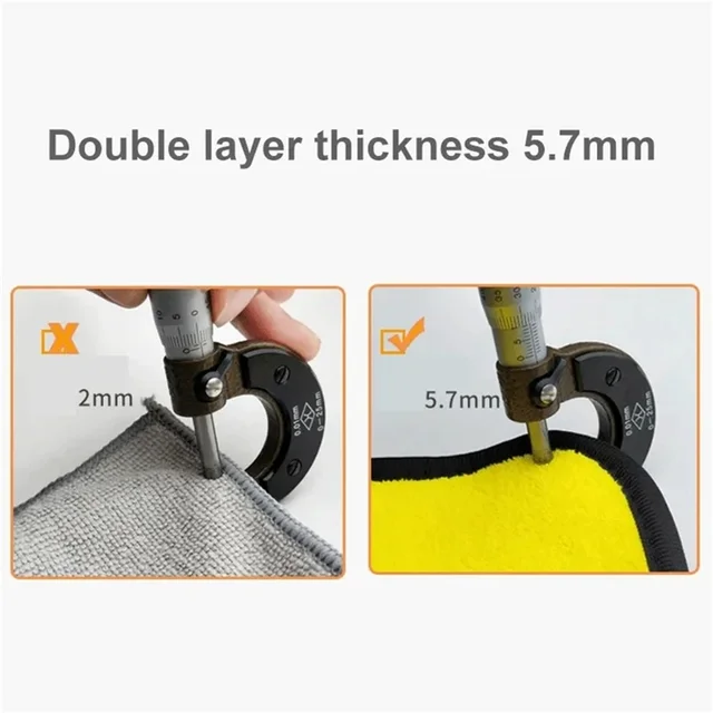 1/2/6pcs Microfiber Cleaning Towel Thicken Soft Drying Cloth Car Body Washing Towels Double Layer Clean Rags Car Accessories 6