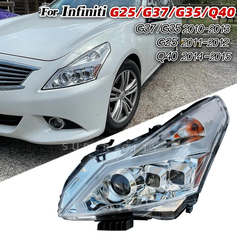 インフィニティ G37 ヘッドライト 2個セット インフィニティG25 G37 G35 Q40 2003-2015 日産スカイラインV36