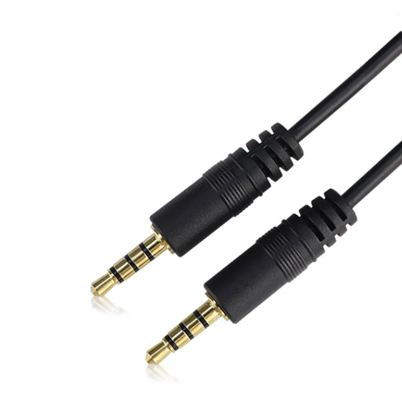 1/2/5pcs 4핀 3.53.5mm 잭 오디오 연장 케이블 남성-남성 스테레오 Aux 어댑터(자동차 헤드폰 스피커용) 금도금 B5