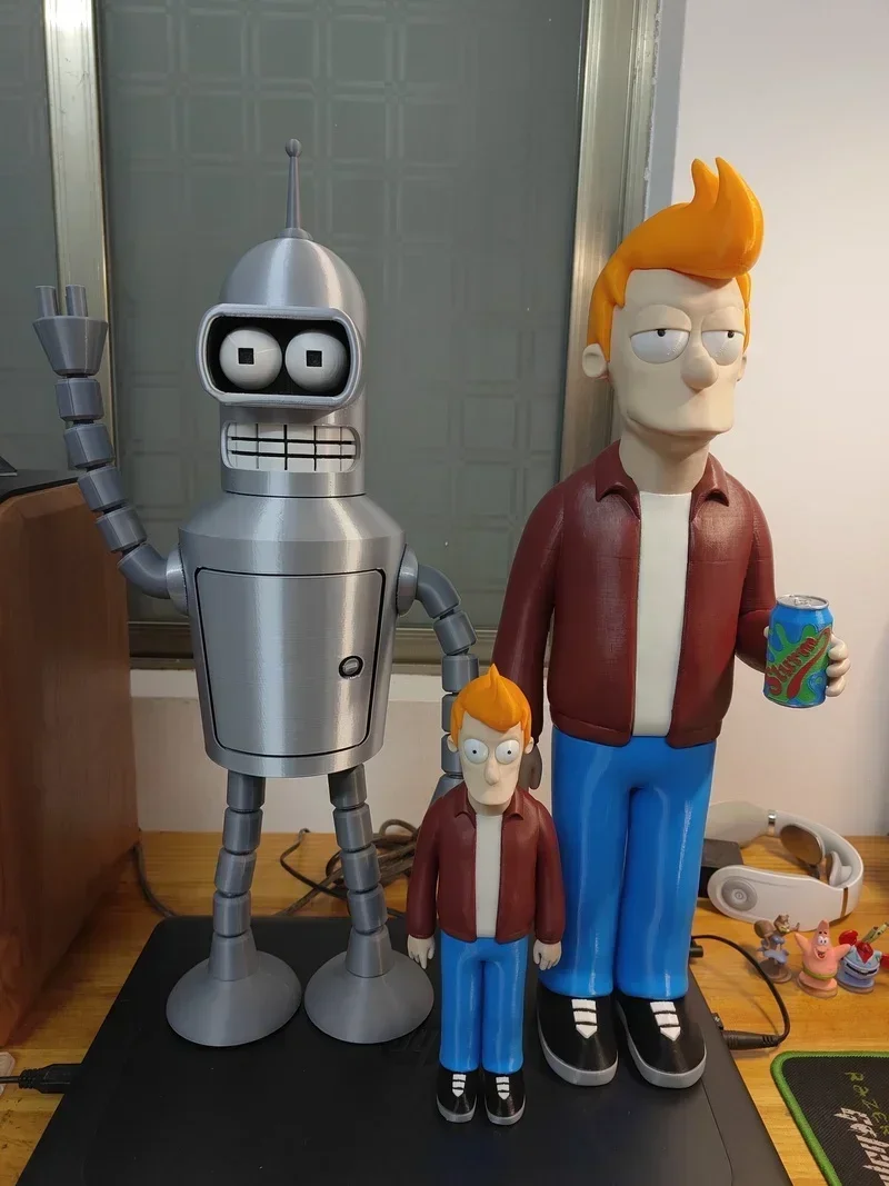 In Magazzino Cartoon Futurama Fry & Bender Action Figure Anime Ornownet Desktop Modello Da Collezione Giocattoli Regali