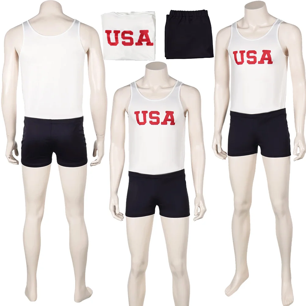 

Мужской костюм-майка для мальчиков, белая футболка с шортами-лодочкой, брюки для взрослых на Хэллоуин, костюм для ролевых игр