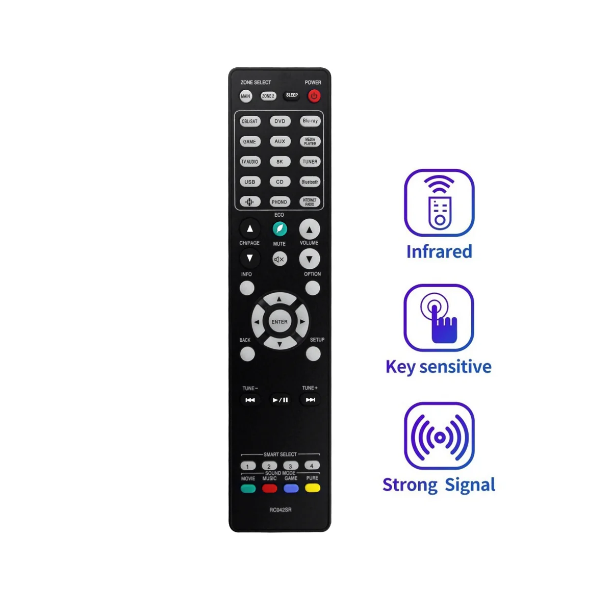 Rc042Sr Sostituire Il Telecomando Per Ricevitori Av Marantz 4K Uhd Ultra Hd Remote Sr6015 Nr1711 Sr5015 Dab Sr5015Om