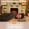 72" LED Electric Fireplace with Mantel, Fireplace TV Stand for 80 Inch TV, Modern Entertainment Center with Storage 4