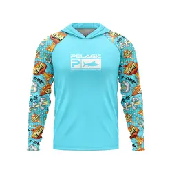 Pelagic Gear Men Hoodie Fishing Shirt Long Sleeve Fishing Clothing Fishing T Shirt uv Protection Upf50 Shirt New Fishing Apparel