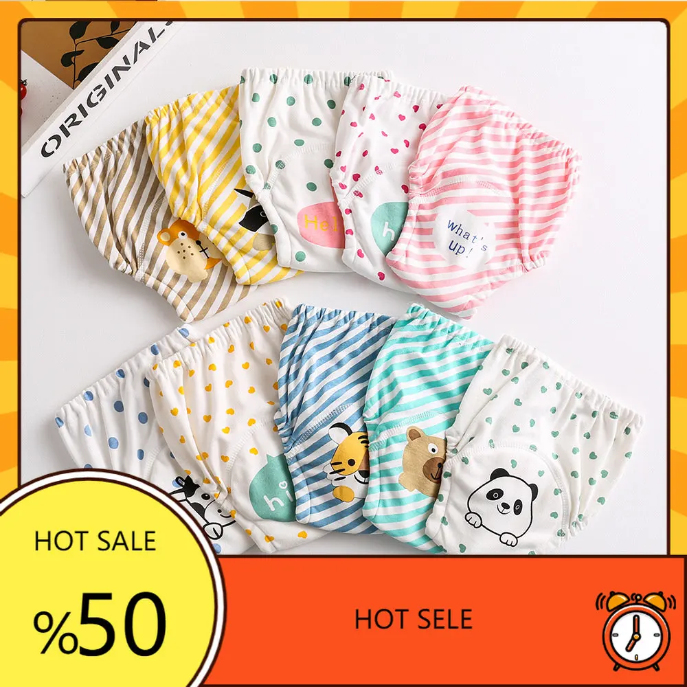 ReusableBabyDiapers7LayersBreathableCottonPantiesNewbornCloth