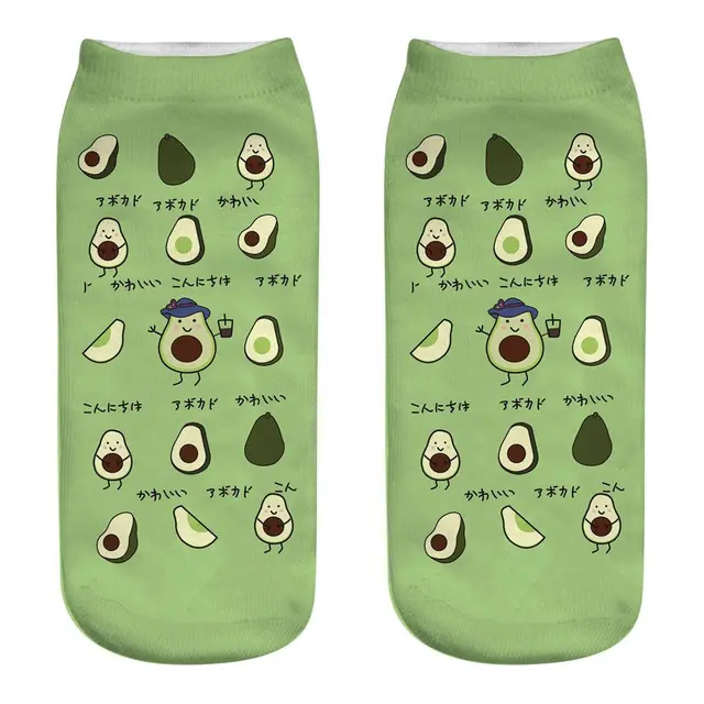 New Summer Fashion 3D Printing Socks Cute Art Creative Food Chips Ankle Socks Harajuku Funny Happy Sock HK43001-9