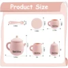 TYRY.HU 7PCS/Set Silicone Toddler Toys Tea Set For Little Girls And Boys 100% Food Silicone BPA Free Tea Set For Kids Tea Time 2