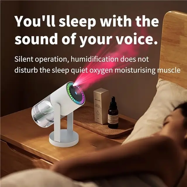 Air Humidifier Portable Humidifier with Rotating Mist & Starry Light USB Car Humidifier Smart Humidifier for Home Office Travel 4