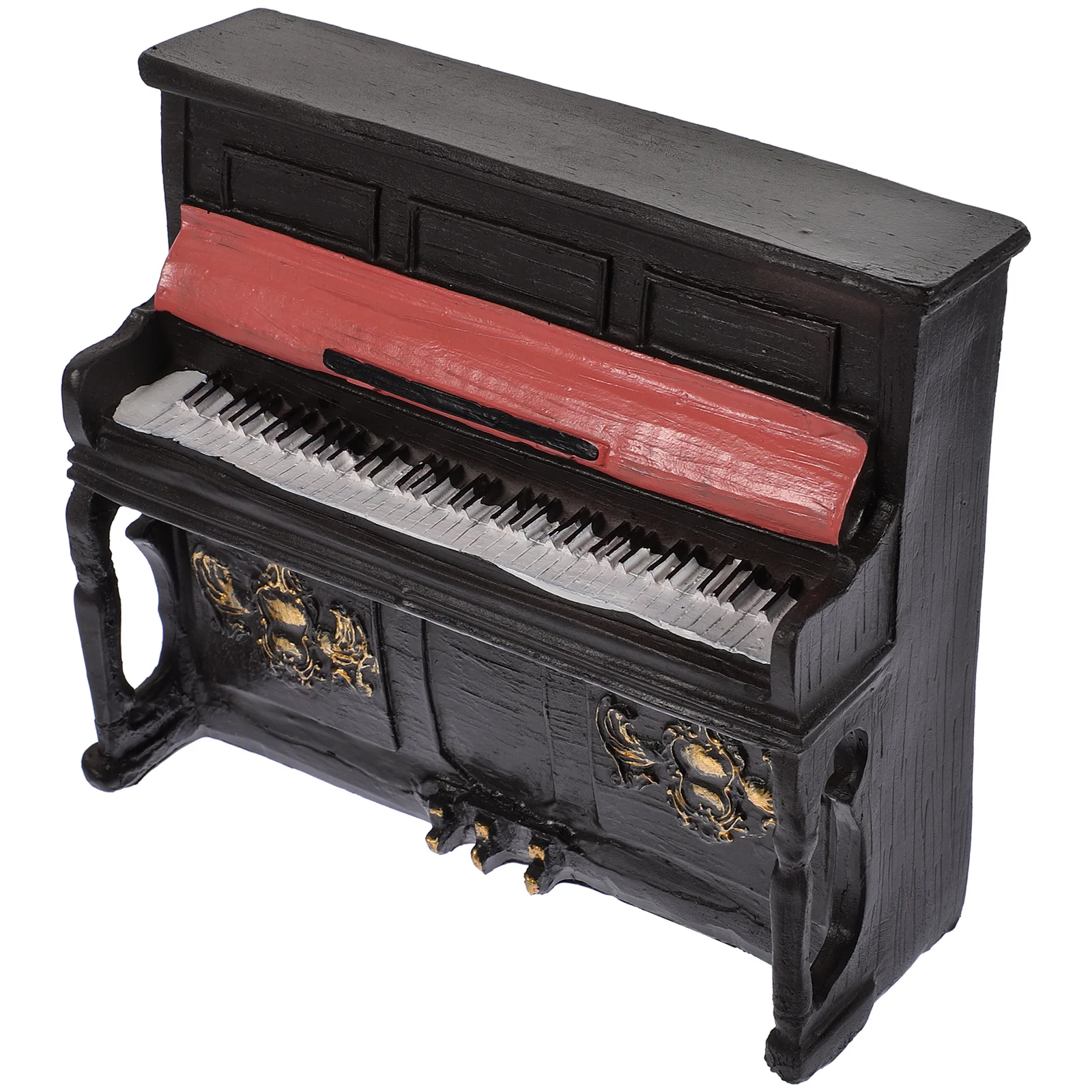 

Vintage Piano Ornament Simulated Piano Modeling Statue Small Resin Piano Decor
