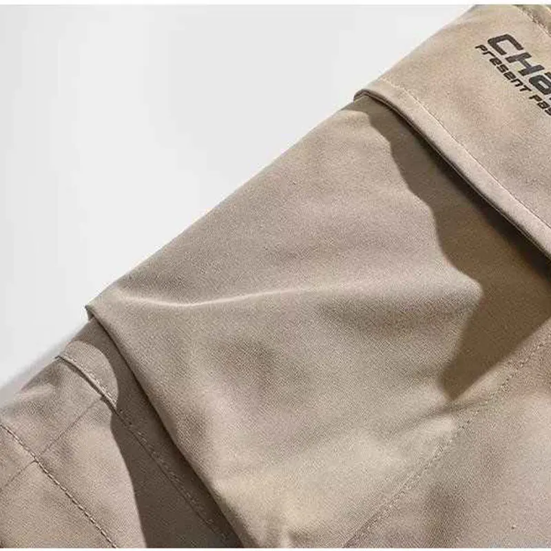 Summer Elegant Fashion Harajuku Slim Fit Ropa Hombre Loose All Match Sport Casual Shorts Pockets Thin StyleStraight Leg Shorts