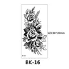 Sketch Flowers Sketch Tattoo Rose Blossoms Black and White Flowers Temporary Tattoos Sticker size: 5