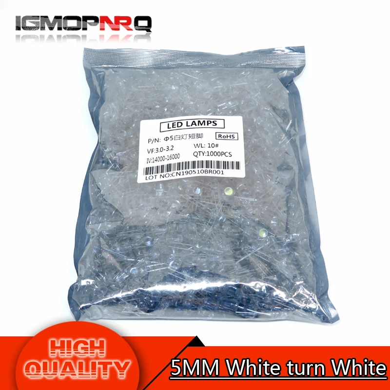Vibrant Multicolor 5mm LED Light-Emitting Diodes (1000 Pieces)