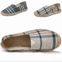 Mens Espadrilles Men Patchwork Slip on Summer Shoes Men Loafers Breathable Canvas Men Shoes Jute Wrapped Women Shoes Unisex 2