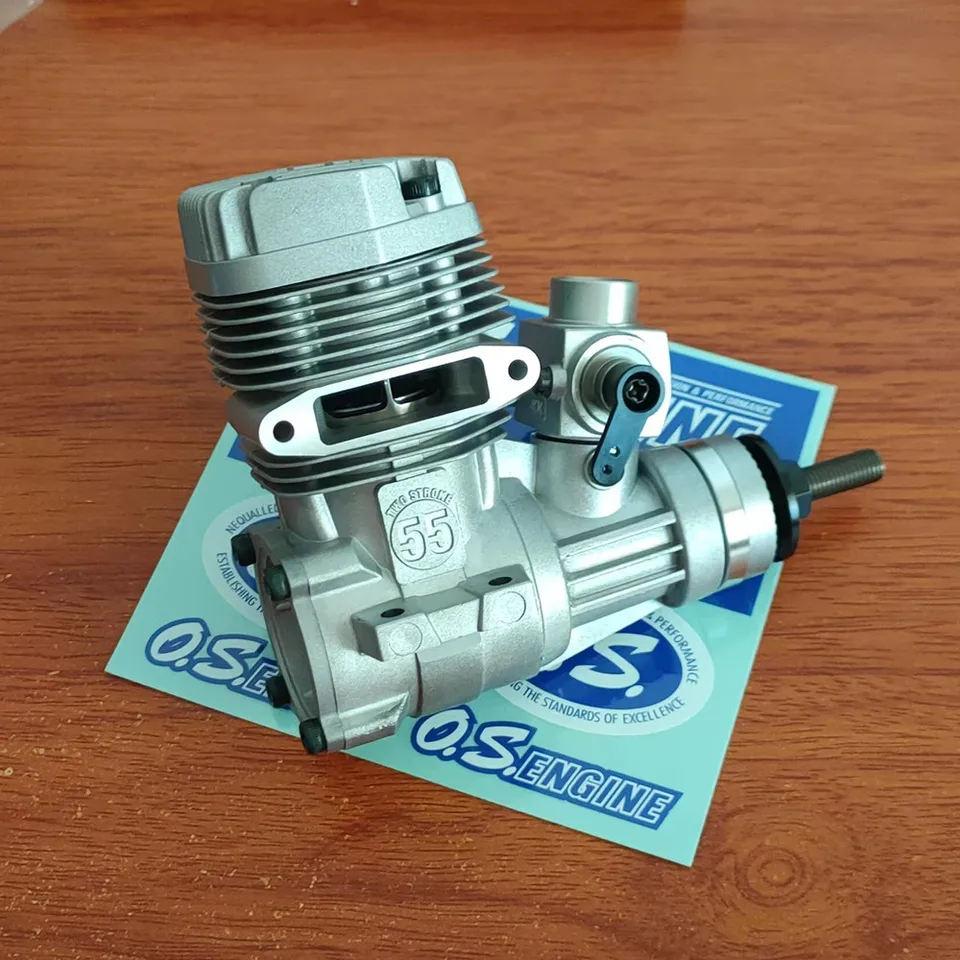 OS エンジン 55AX ABL .55 飛行機グローエンジン マフラー付き