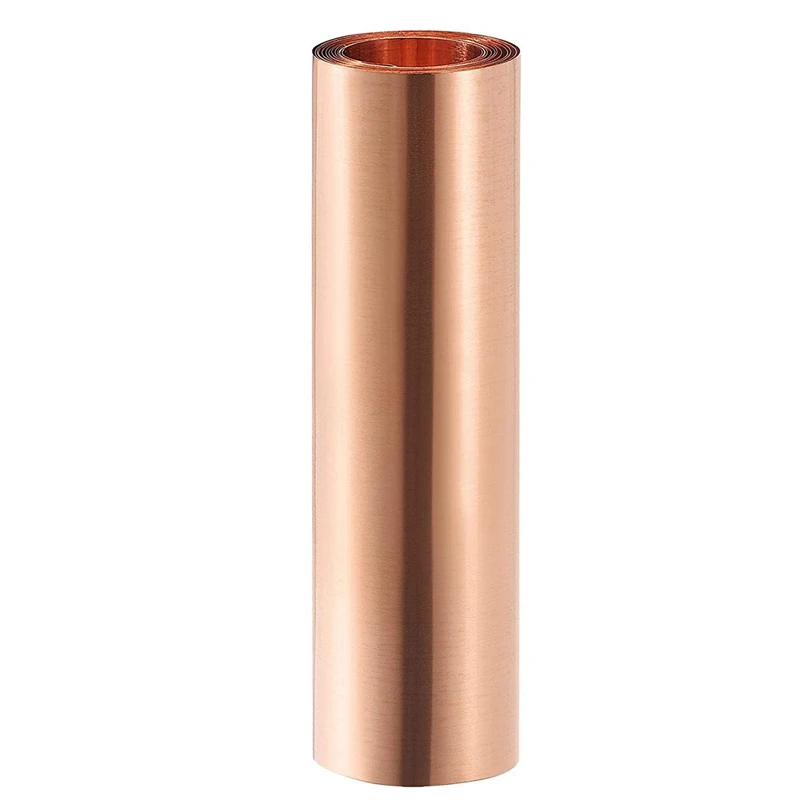 Juwaacoo Kupferfolie 1000x100x0,01mm - Rolle Reines Kupferblech