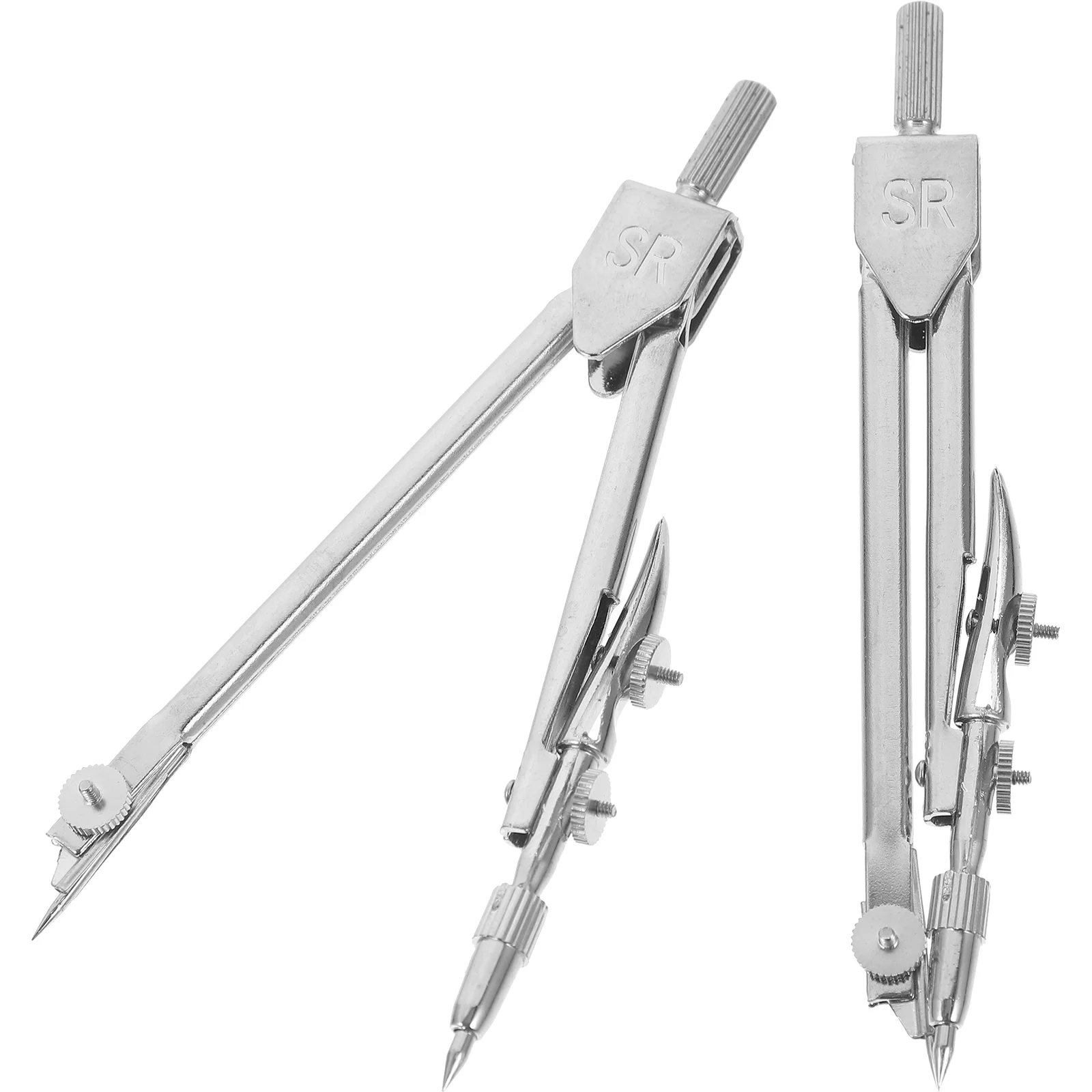 

2 Pcs Drawing Tool Woodworking Precision Bow Compass Spring Crafting Steel