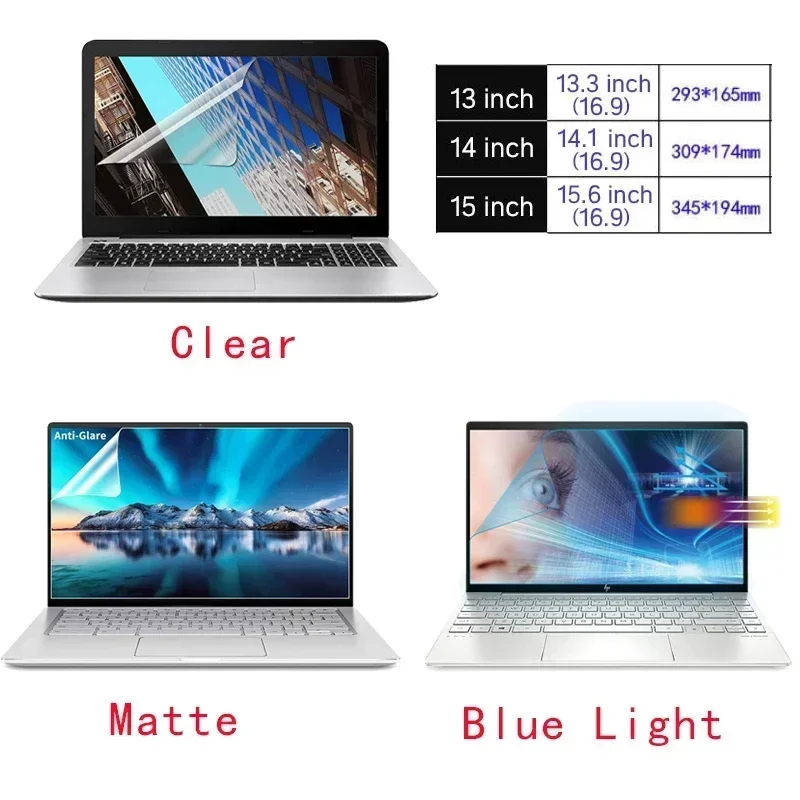 Notebook Protetor de Tela para Laptop Filme Macio 133 Polegadas 141 Polegadas 156 Polegadas Relação de Exibição 16:9 Dell Asus Samsung Lenovo Toshiba Tablet - Imagem 5