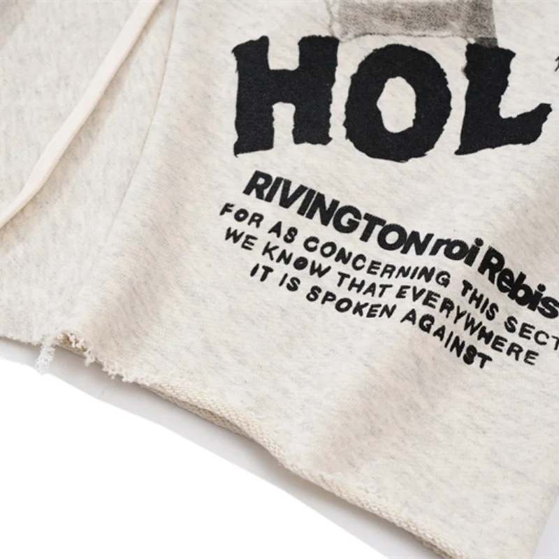 Top Quality 1:1 Streetwear RRR123 Graffiti Letters Print Shorts Mens Womens Trendy Loose Hip Hop Drawstring Breeches 6