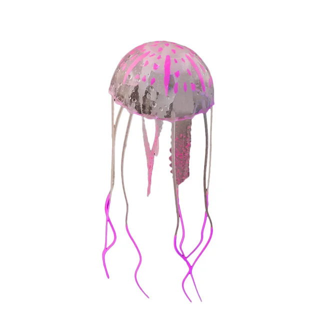 Aquarium Decoration Bionic Jellyfish Artificial Vivid Silicone Jellyfish Ornaments Fish Tank Décor Aquarium Accessories 