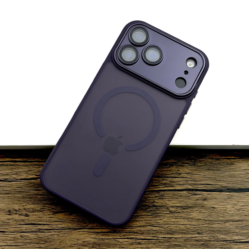 Luxury Matte Translucent iPhone Case with MagSafe Charging Compatibility
