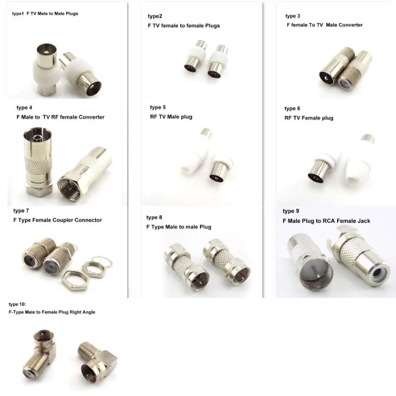 Spine Antenna TV Maschio Spina Coassiale Maschio Per Antenna TV - Foto 7