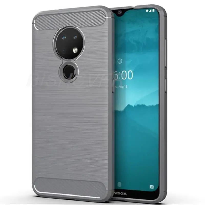 For Nokia Brushed Carbon Fiber Soft Silicone Phone