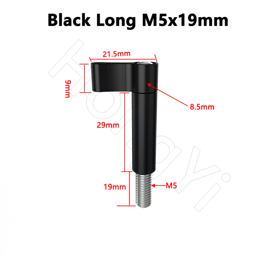 Black Long M5x19mm
