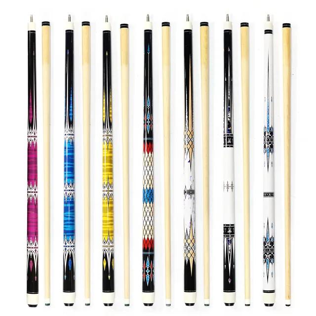 New Snooker Club Training 2-pc Billiard Pool Que Wooden Cue Stick 1