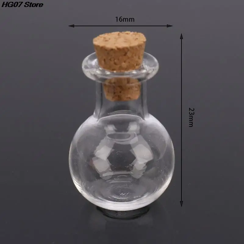 Mini Glass Bottles 10 Pcs Glass Bottles Miniature Potion Bottle Mini Cork Glass Vials Wedding DIY Mini Drift Bottle Wishing Perfume