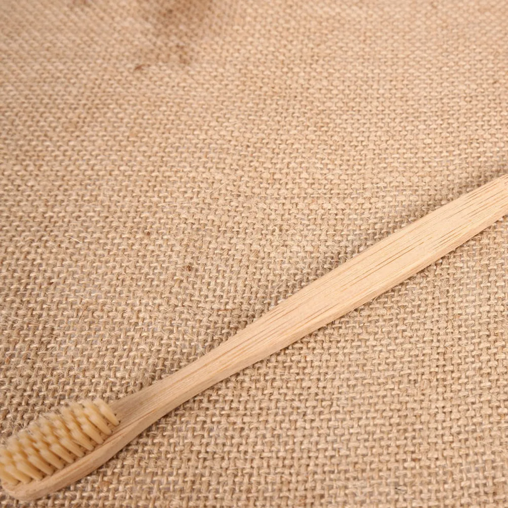 10개 친환경 나무 칫솔 생분해성 여행용 칫솔 세트 일회용 위생적인 출장용