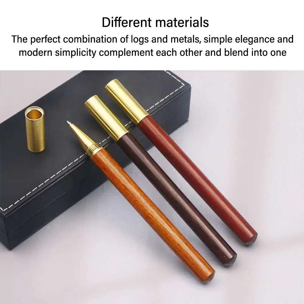 Wood Body Gel Pen 0.5mm Black Signature Pen Quick-drying Ballpoint Writing School Office Stationery Gift gel pens ballpoint pen multifunction ballpoint pen multifunctional pen ball point pen
