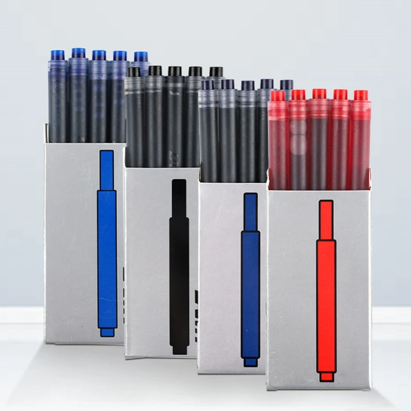 

5 Pieces Universal Refill for Pen Smooth Ink 3.4 mm Bore Diameter 4 Color Black/Blue/Black Blue/Red for Business School