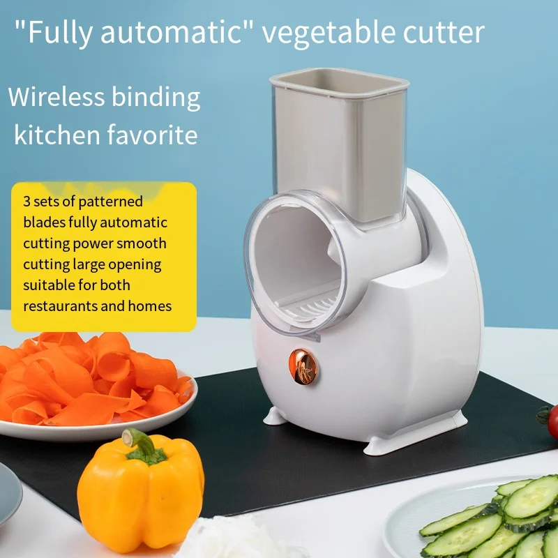 Multifunctional Electric Vegetable Cutter Home Kitchen Slicer Shredder Automatic Tool for Efficient Food Preparation
