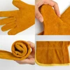 Men Women Leather Work Gloves Garden Welding Security Protection Safety Working Mechanic For Multipurpose,Wear Resistant 5