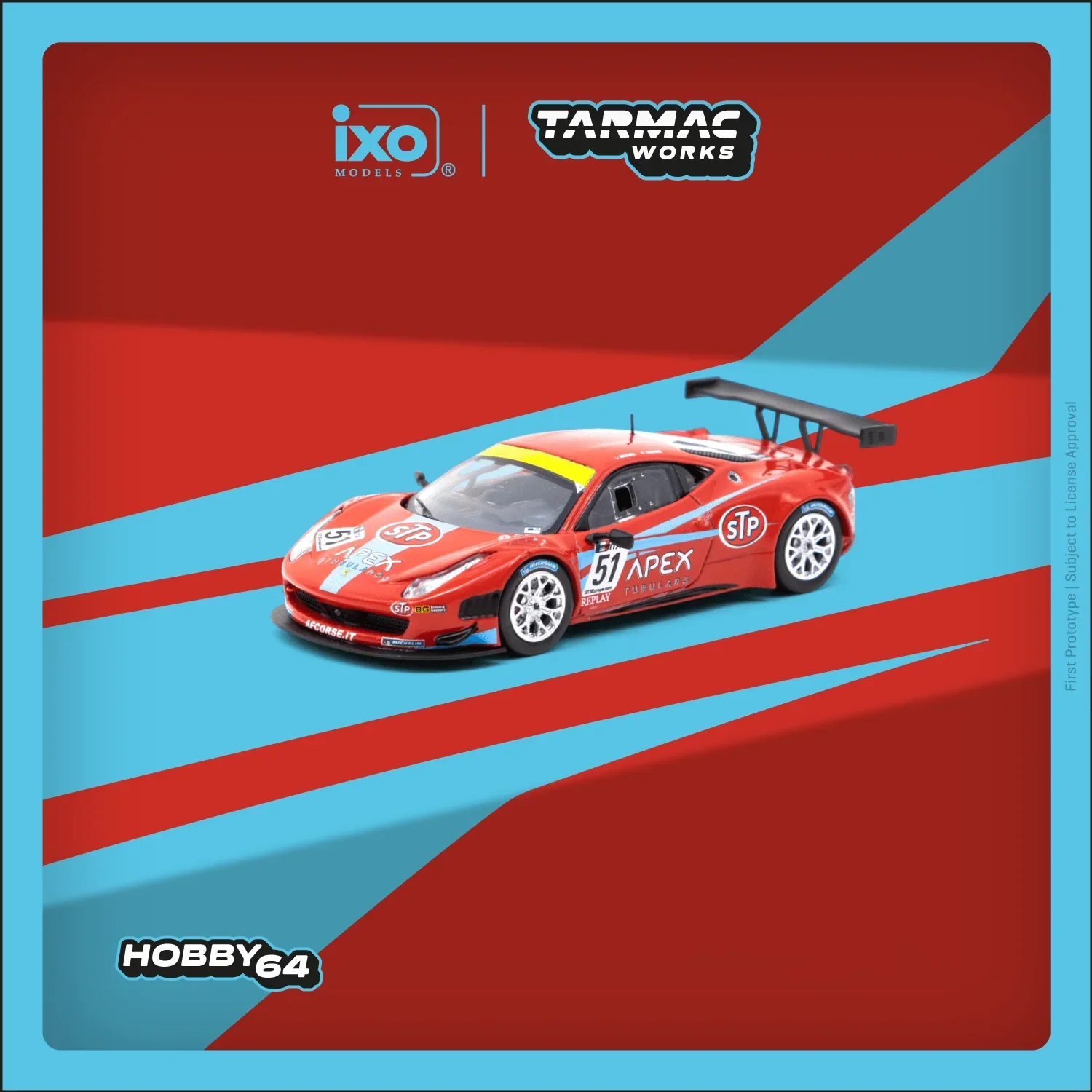 Tw 1:64 458 Italia #51 Red Alloy Car Mode Toys Gift Tarmac Works