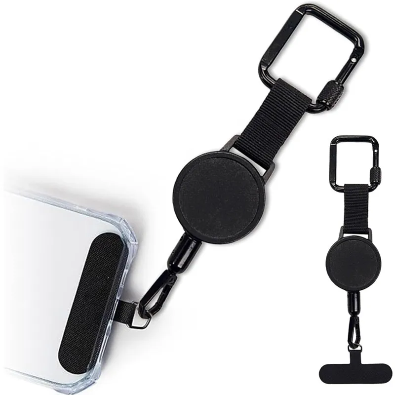 Secure Outdoor Retractable Phone Holder and Case with Lanyard Cover