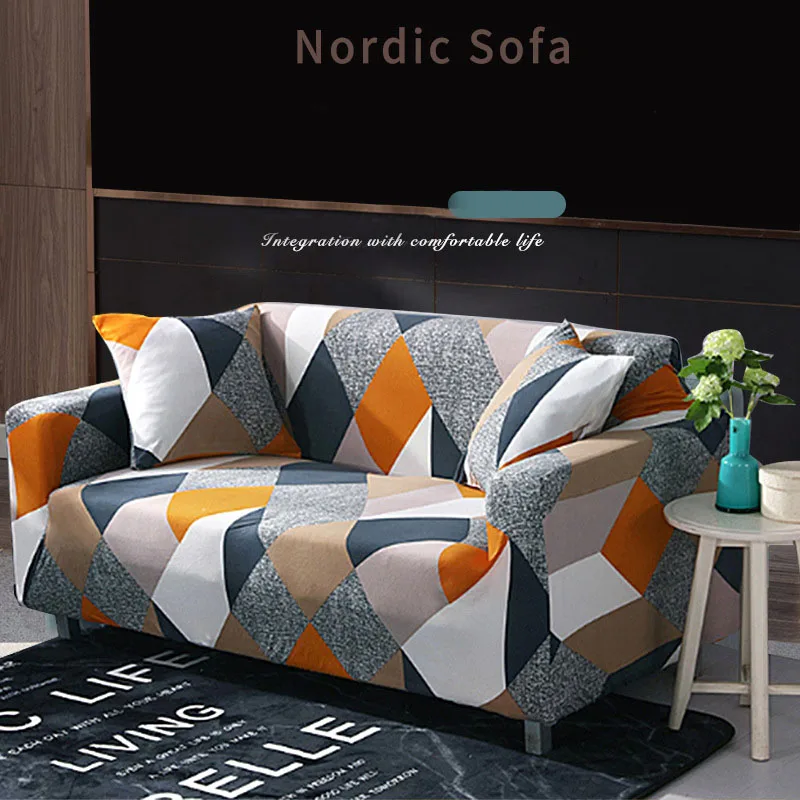 Geometric Pattern Elastic Sofa Covers for Living Room Home Decor Sectional Cover Couch Sofas Housse De Canape |