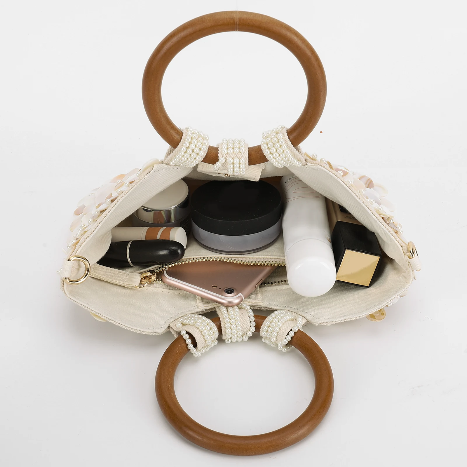 Shell Beaded Clutch Handbag Purse for Women Summer Crossbody Bag Top Handle Bag Luxury Designer Evening Purses Party Evening Bag