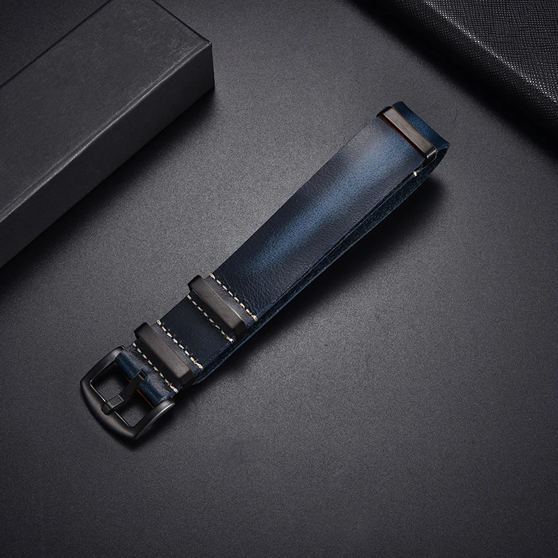 Vintage Genuine Leather Watch Strap – Classic Cowhide Wristband Replacement