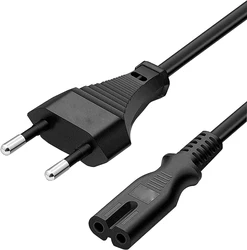 Universal 2-Pin EU Power Cable with IEC320 C7 Connector (0.5m)