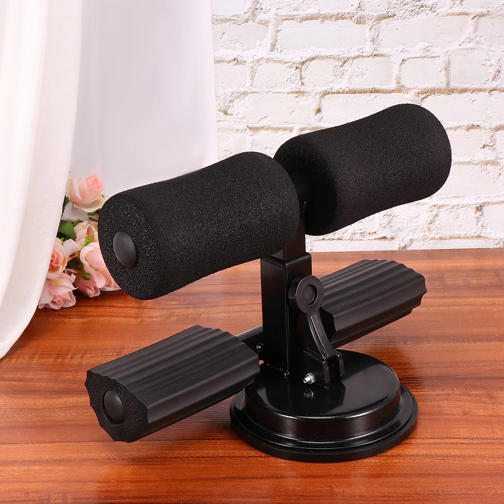 Tension Rod Sit up Aid Exercise Accessory for Home Tool Curls Bar Foot Holder Black Sit-up Assistant Device Ergonomics Work