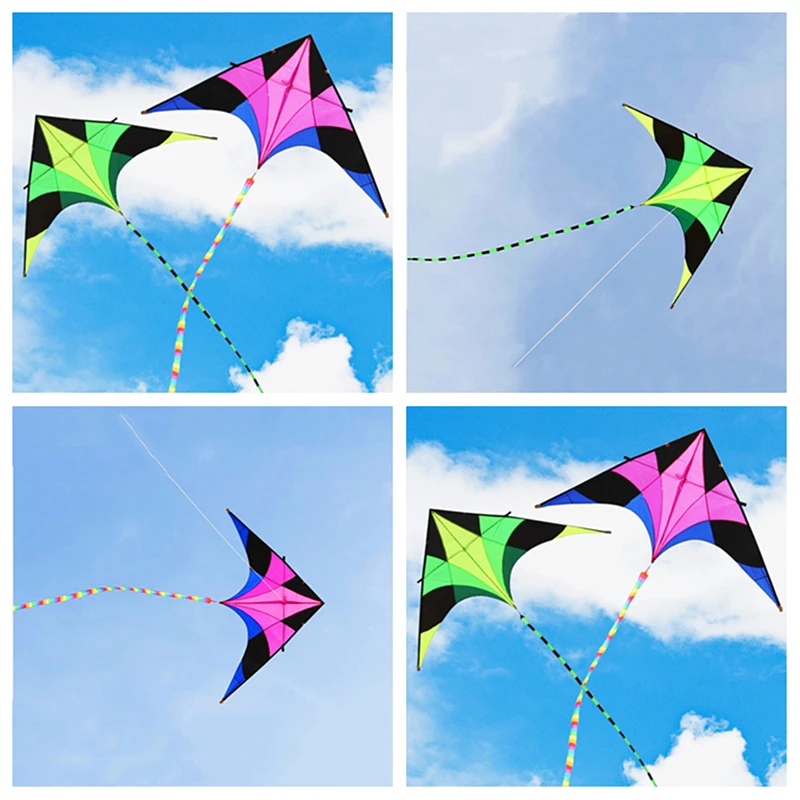 Free shipping delta kites flying toys for children kites factory nylon kites line professional kites ripstop nylon fabric wind
