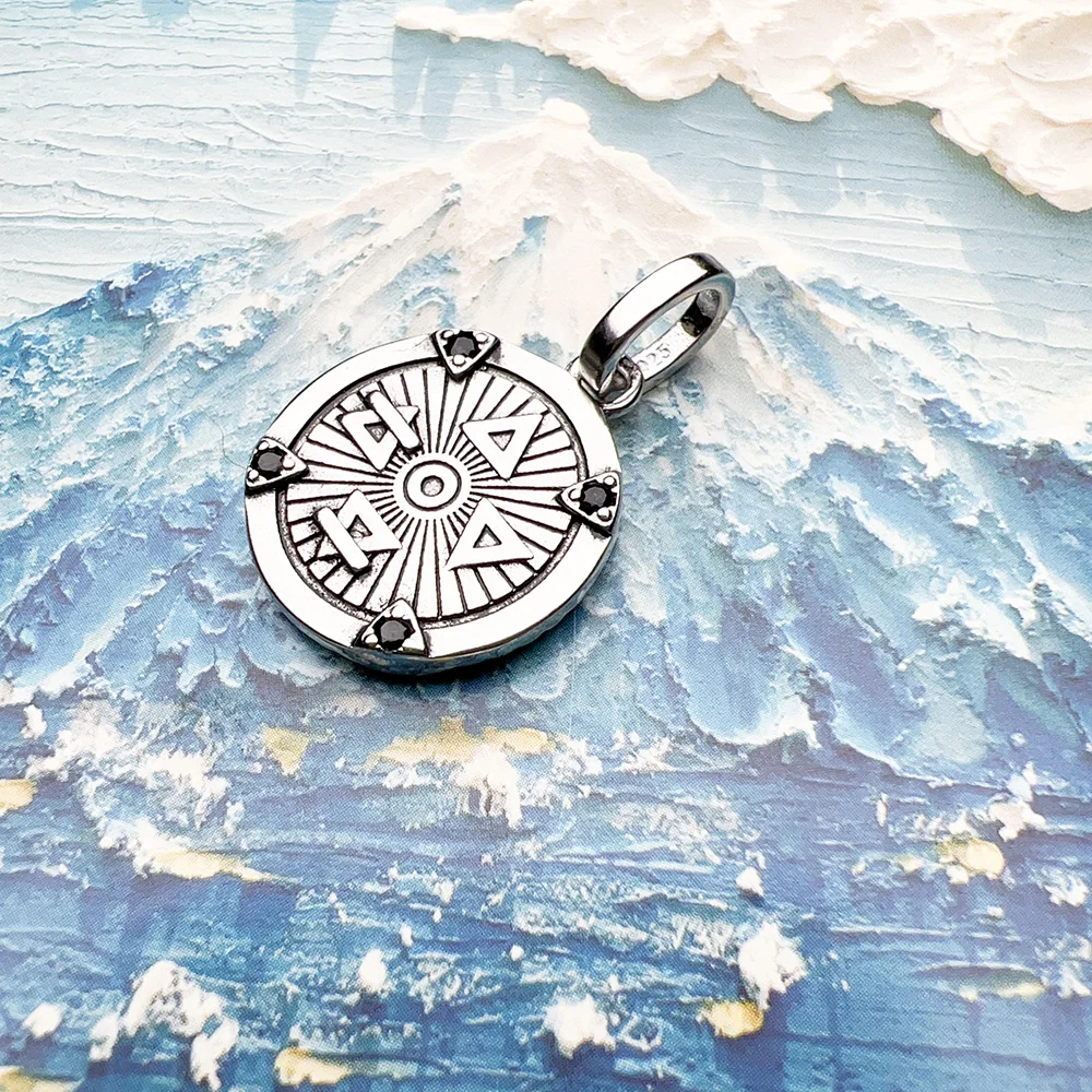 Talisman Pendant Elements of Nature Black Fine Jewelry Europe 925 Sterling Silver Accessories Lucky Gift For Woman Men pendant necklace silver necklace