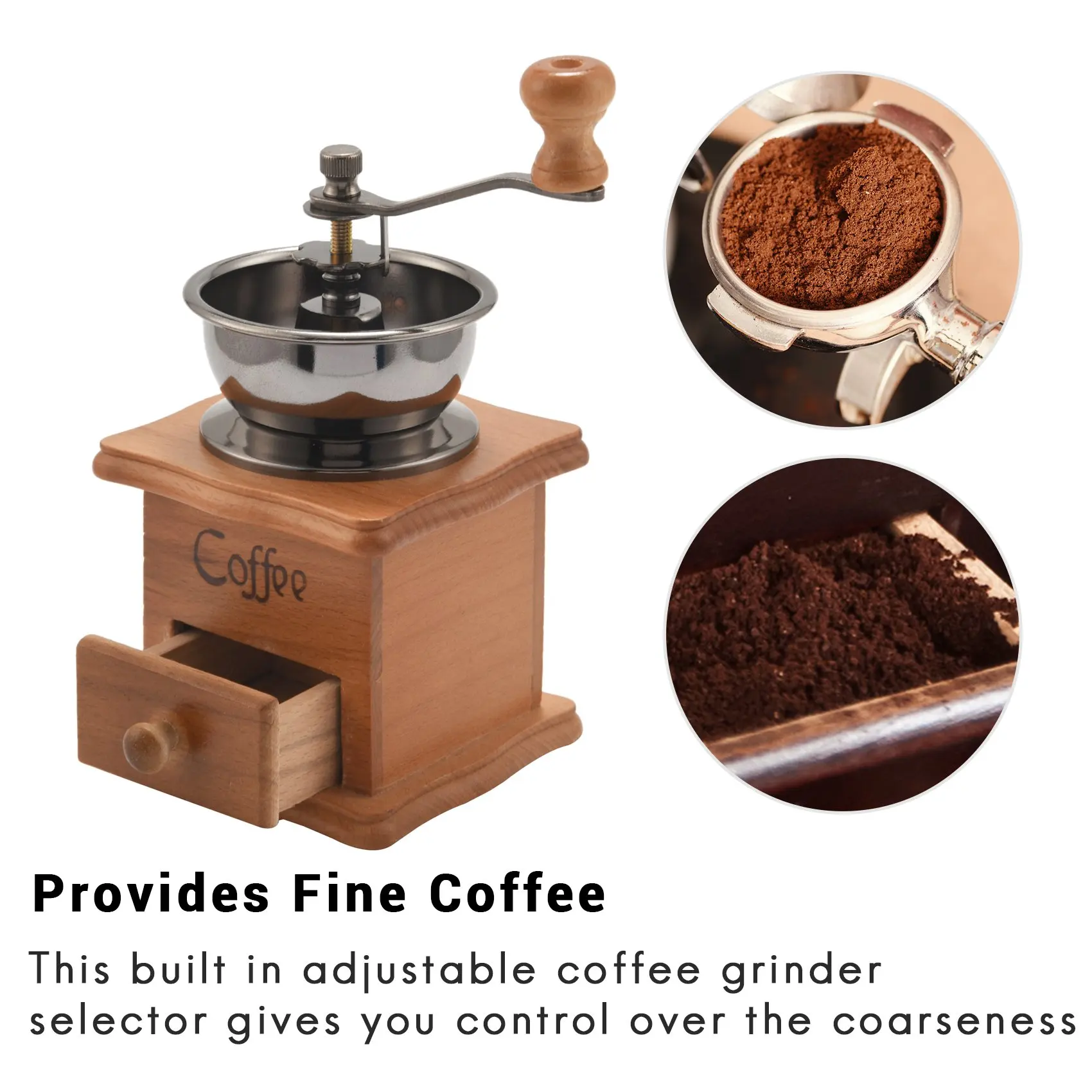 Manual Coffee Grinder, Hand Coffee Beans Grinding Machine, Hand Coffee Burr Mill,Manual Bean Grinder 4