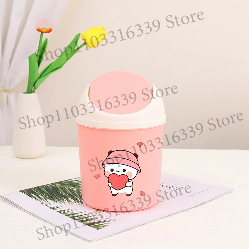 Bubu Dudu Mini Desktop Bin - Cute Panda Bear Trash Can for Clean and Organized Workspaces
