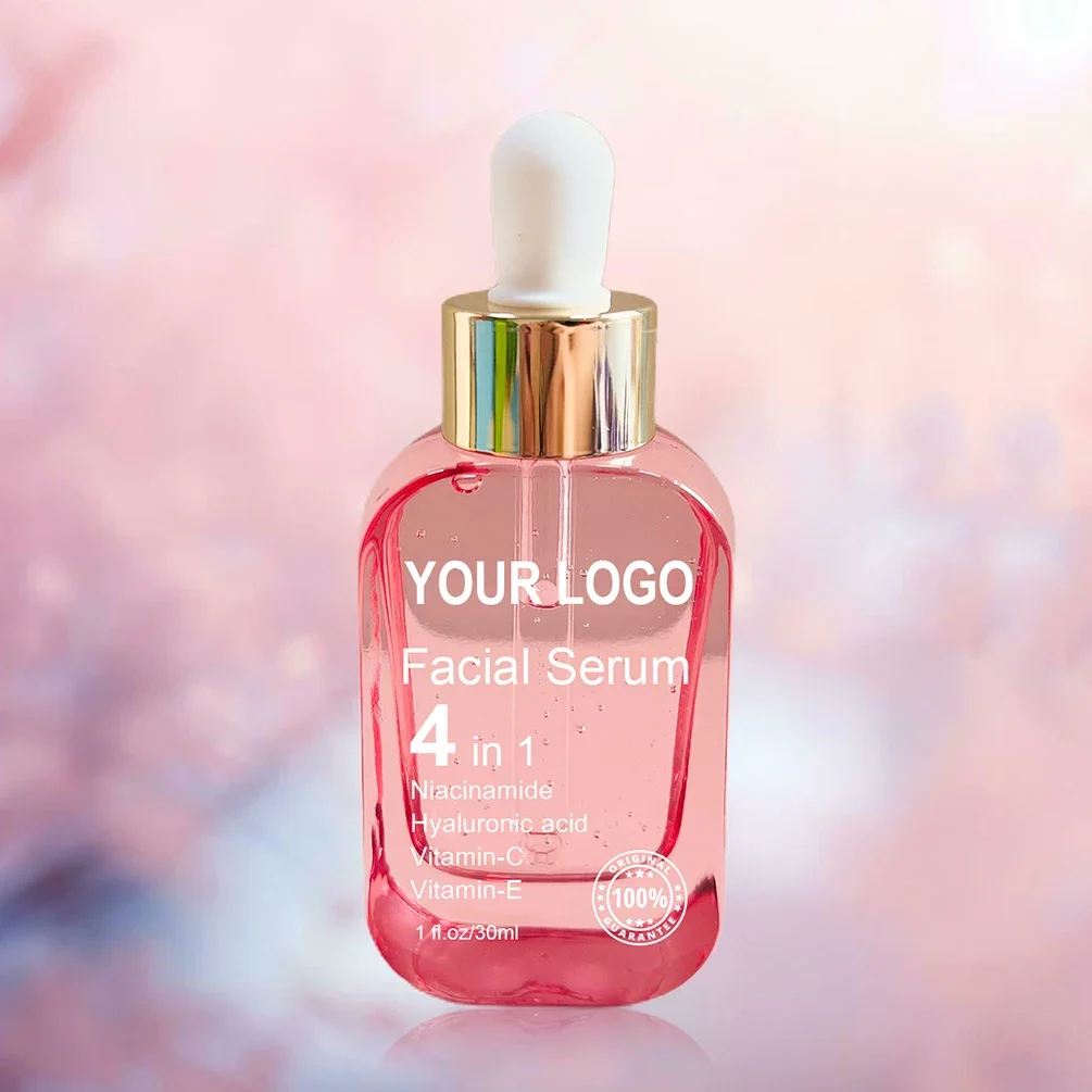 Private Label 30ml 4 in 1 Face Serum Whitening Nourishing Face Foundation Custom Logo Lifting Fade Fine Lines Makeup Wholesale 3