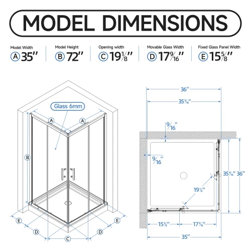 Corner Glass Shower Enclosure 3