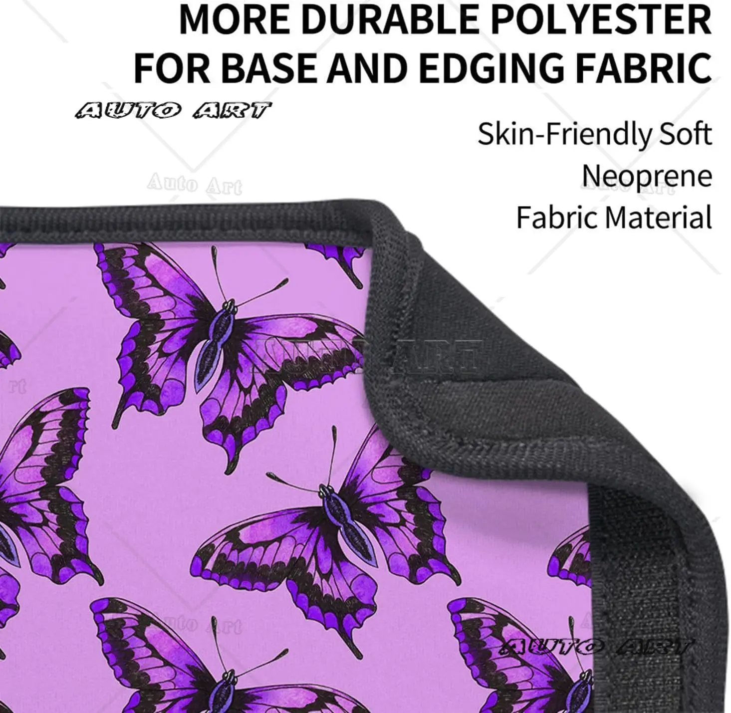 Purple Butterfly Seat Belt Cover Pads 2 Packs Shoulder Protectors Safety Pads Car Auto Accessories