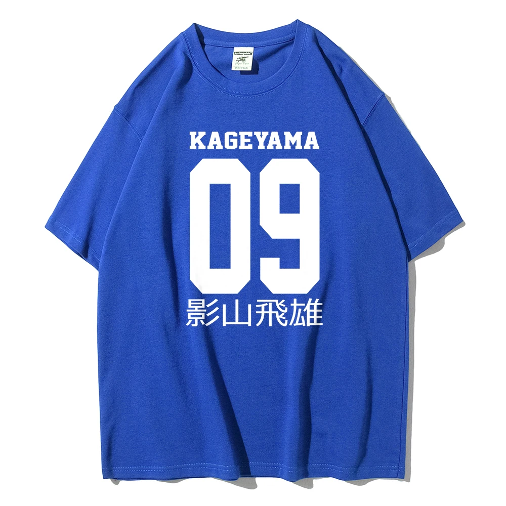 Kageyama Tobio Haikyuu Anime Print men Tees Shirt Short Sleeve Tops Leisure Street Tshirts Summer Breathable Cotton Mens Tshirts summer crop top